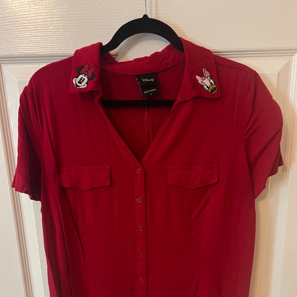 TORRID BLOUSE -DISNEY MINNIE MOUSE AMERICANA STRETCH BLOUSE SIZE 1X (14-16) - Picture 5 of 8